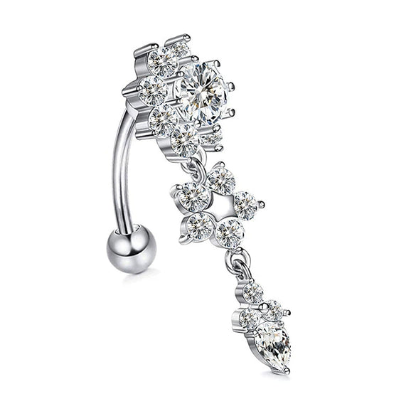 Wholesale Stainless Steel Fruit Pattern Navel Ring Set Body Piercing Jewelry