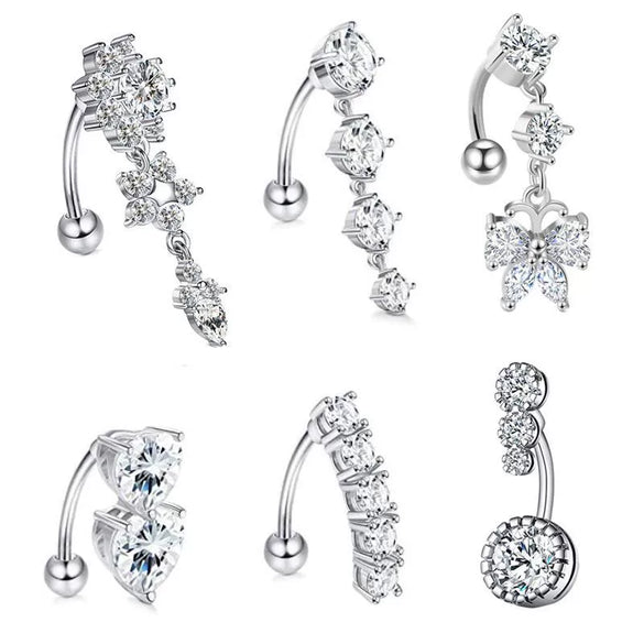 Wholesale Stainless Steel Fruit Pattern Navel Ring Set Body Piercing Jewelry