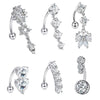 Wholesale Stainless Steel Fruit Pattern Navel Ring Set Body Piercing Jewelry