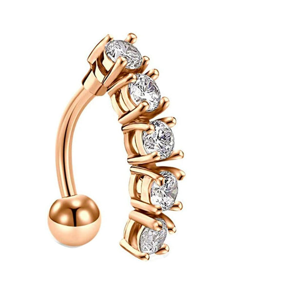 Wholesale Stainless Steel Fruit Pattern Navel Ring Set Body Piercing Jewelry