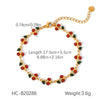 Wholesale Stainless Steel Fruit Pattern Oil Dripping Cherry Pendant O Word Chain Necklace For Women