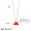 Wholesale Stainless Steel Fruit Pendant Oil Drop Necklace And Titanium Steel Bracelet Set With Fruit Pendant Electroplated With 18K Furnace Vacuum Plating