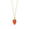 Wholesale Stainless Steel Fruit Pendant Oil Drop Necklace And Titanium Steel Bracelet Set With Fruit Pendant Electroplated With 18K Furnace Vacuum Plating