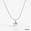 Wholesale Stainless Steel Fruit Series Three Dimensional Oil Dropping Apple Pendant Necklace And Earrings For Women With Electroplating Process