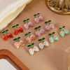Wholesale Stainless Steel Fruit Shape Dripping Oil Earrings For Women Creamy Sweet Girl Style