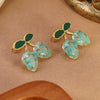 Wholesale Stainless Steel Fruit Shape Dripping Oil Earrings For Women Creamy Sweet Girl Style
