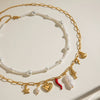 Wholesale Stainless Steel Geometric Accessories Necklace Double Layer Stacked Wear Electroplated For Women