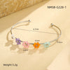 Wholesale Stainless Steel Geometric And Flower Style Electroplated Women's Bracelet