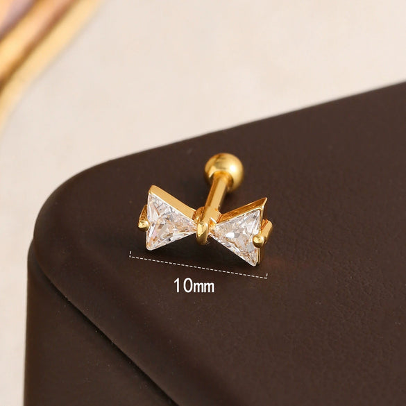 Wholesale Stainless Steel Geometric And Heart Shape Electroplated Women's Earrings