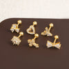 Wholesale Stainless Steel Geometric And Heart Shape Electroplated Women's Earrings