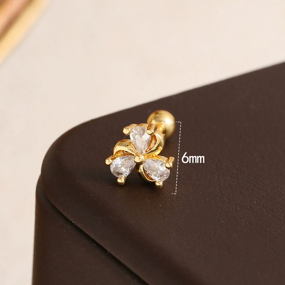 Wholesale Stainless Steel Geometric And Heart Shape Electroplated Women's Earrings