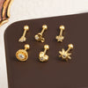 Wholesale Stainless Steel Geometric And Heart Shape Star Earrings With Electroplating For Women