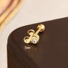 Wholesale Stainless Steel Geometric And Heart Shape Star Earrings With Electroplating For Women