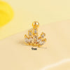 Wholesale Stainless Steel Geometric And Heartshaped Earrings With Flower Pattern And Electroplating