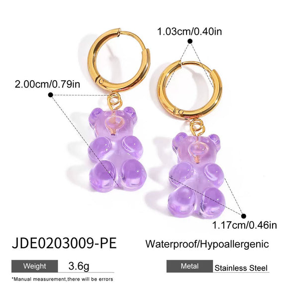 Wholesale Stainless Steel Geometric Animal Pendant Earrings With Electroplating For Women