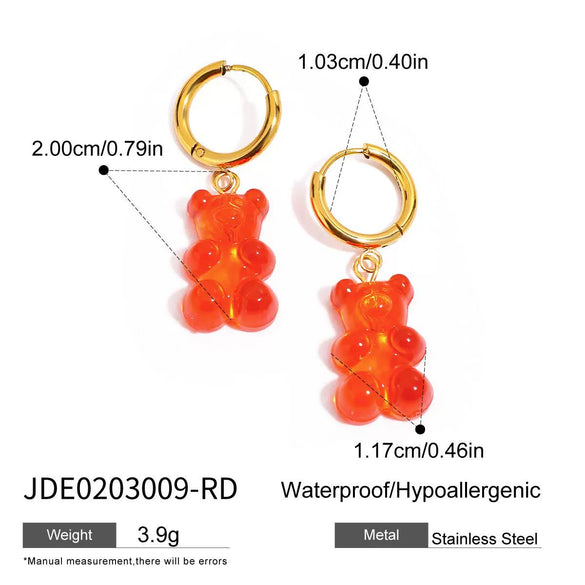 Wholesale Stainless Steel Geometric Animal Pendant Earrings With Electroplating For Women