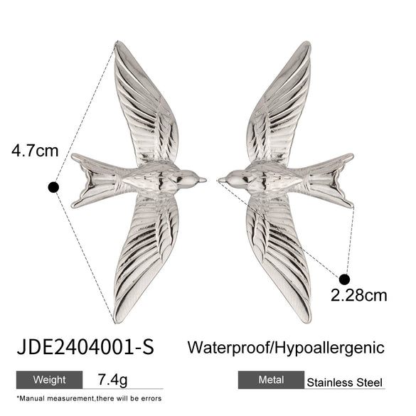 Wholesale Stainless Steel Geometric Animal Style Electroplated Earrings For Women