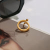 Wholesale Stainless Steel Geometric Animal Style Snake Split Ring Jewelry With Diamond Encrustment And Gold Plating