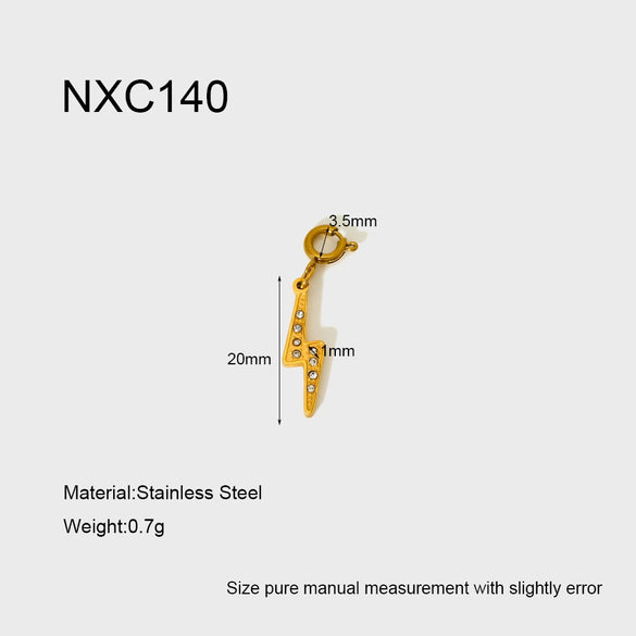 Wholesale Stainless Steel Geometric Animal Zodiac Pattern Electroplated Spring Clasp Chain Necklace For Women