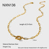Wholesale Stainless Steel Geometric Animal Zodiac Pattern Electroplated Spring Clasp Chain Necklace For Women