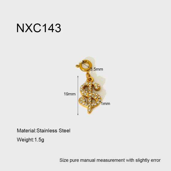 Wholesale Stainless Steel Geometric Animal Zodiac Pattern Electroplated Spring Clasp Chain Necklace For Women