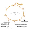 Wholesale Stainless Steel Geometric Anklet With 18K Gold Plated And Zircon Stylish Design For Women