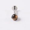 Wholesale Stainless Steel Geometric Artificial Gemstones Semiprecious Stones Gold Plated Electroplated Lip Stud Earrings Ball Earrings Ear Bone Stud
