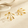 Wholesale Stainless Steel Geometric Asymmetrical Design Electroplated Women's Earrings