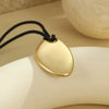 Wholesale Stainless Steel Geometric Asymmetrical Simple Necklace With 18K Gold Electroplated Pendant For Women