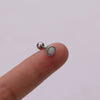 Wholesale Stainless Steel Geometric Australian Gem Inlaid Ear Nails