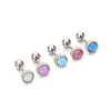 Wholesale Stainless Steel Geometric Australian Gem Inlaid Ear Nails