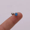 Wholesale Stainless Steel Geometric Australian Gem Inlaid Ear Nails
