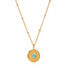 Wholesale 316L Stainless Steel Geometric Bead Chain Clavicle Necklace For Women Plated With 18K True Gold