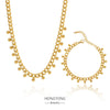 Wholesale Stainless Steel Geometric Bead Pendant Clavicle Chain Electroplated Unisex Design Sense Niche Light Luxury Bracelet