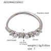 Wholesale Stainless Steel Geometric Bead Ring With Electroplating For Women