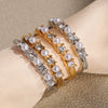 Wholesale Stainless Steel Geometric Bead Ring With Electroplating For Women