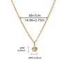 Wholesale Stainless Steel Geometric Birthstone Diamond Pendant Necklace For Women With Electroplating And Cross Chain