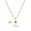 Wholesale Stainless Steel Geometric Birthstone Diamond Pendant Necklace For Women With Electroplating And Cross Chain