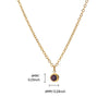 Wholesale Stainless Steel Geometric Birthstone Diamond Pendant Necklace For Women With Electroplating And Cross Chain
