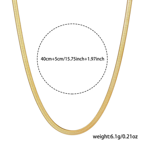 Wholesale Stainless Steel Geometric Blade Chain Necklace 18K Goldplated For Women Trendy Simple Original Design Jewelry
