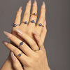 Wholesale Stainless Steel Geometric Blue Eye Ring For Women Fashion Creative Electroplated Jewelry