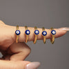 Wholesale Stainless Steel Geometric Blue Eye Ring For Women Fashion Creative Electroplated Jewelry
