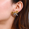 Wholesale Stainless Steel Geometric Bow Earrings With Electroplating For Women