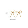 Wholesale Stainless Steel Geometric Bow Earrings With Electroplating