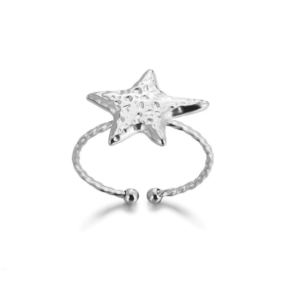 Wholesale Stainless Steel Geometric Bow Ring Jewelry With Electroplating For Women