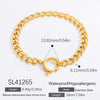 Wholesale Stainless Steel Geometric Bracelet Chain Electroplated 18K Real Gold For Women