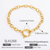 Wholesale Stainless Steel Geometric Bracelet Chain Electroplated 18K Real Gold For Women