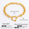 Wholesale Stainless Steel Geometric Bracelet Chain Electroplated 18K Real Gold For Women