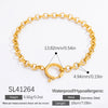 Wholesale Stainless Steel Geometric Bracelet Chain Electroplated 18K Real Gold For Women