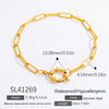 Wholesale Stainless Steel Geometric Bracelet Chain Electroplated 18K Real Gold For Women